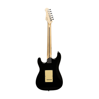 Stagg SES30 BK - Standard “S” Electric Guitar (Black) | Stagg Guitar for Beginners, Students & Stage