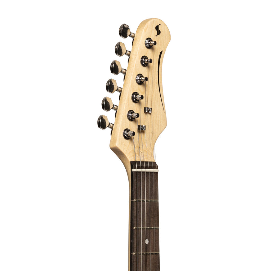 Stagg SES30 BK - Standard “S” Electric Guitar (Black) | Stagg Guitar for Beginners, Students & Stage