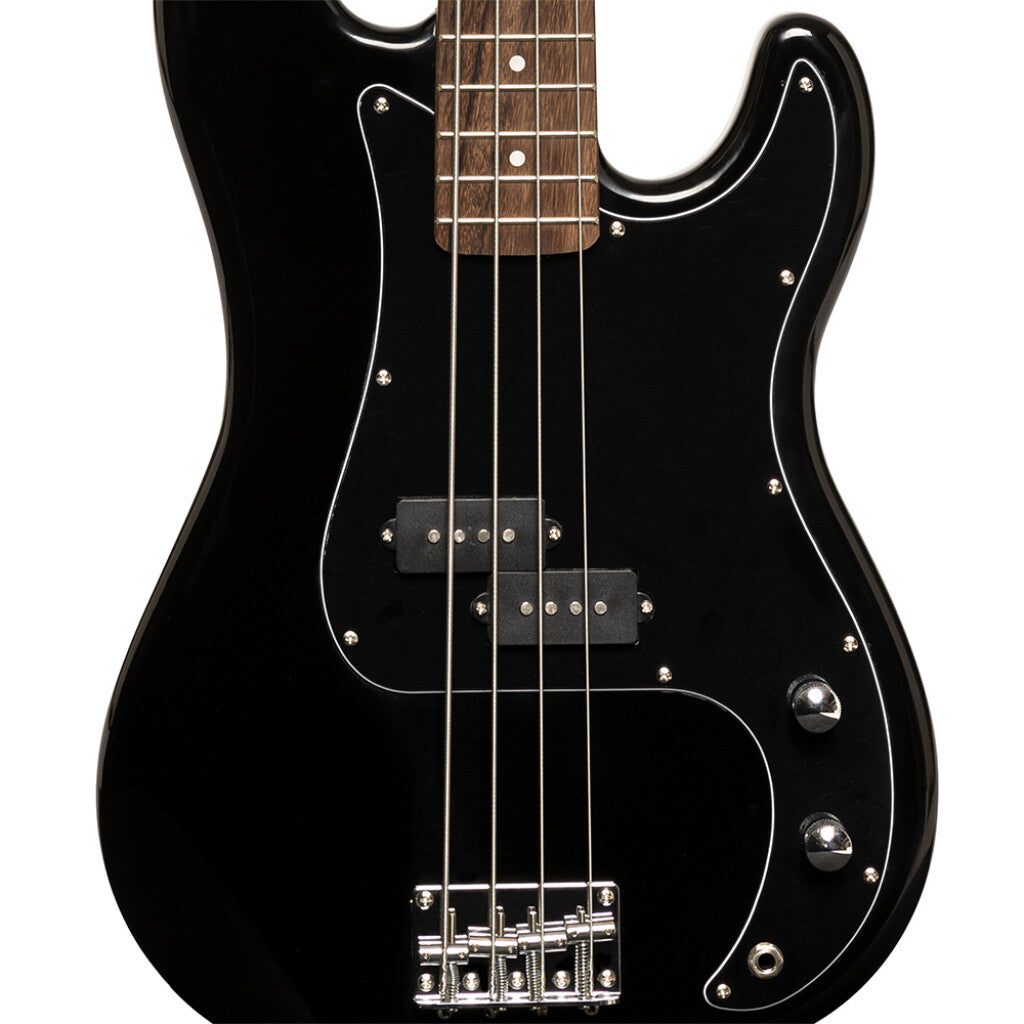 Stagg SBP30 BK - Standard “P” Electric Bass Guitar (Black) | Stagg Guitar for Beginners, Students & Stage