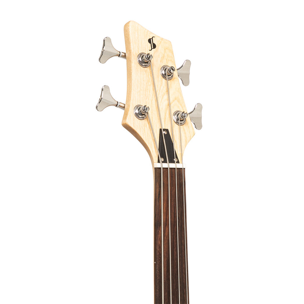 Stagg SBF40 NAT - Fusion 40 Electric Bass Guitar Satin (Natural) | Stagg Guitar for Beginners, Students & Stage