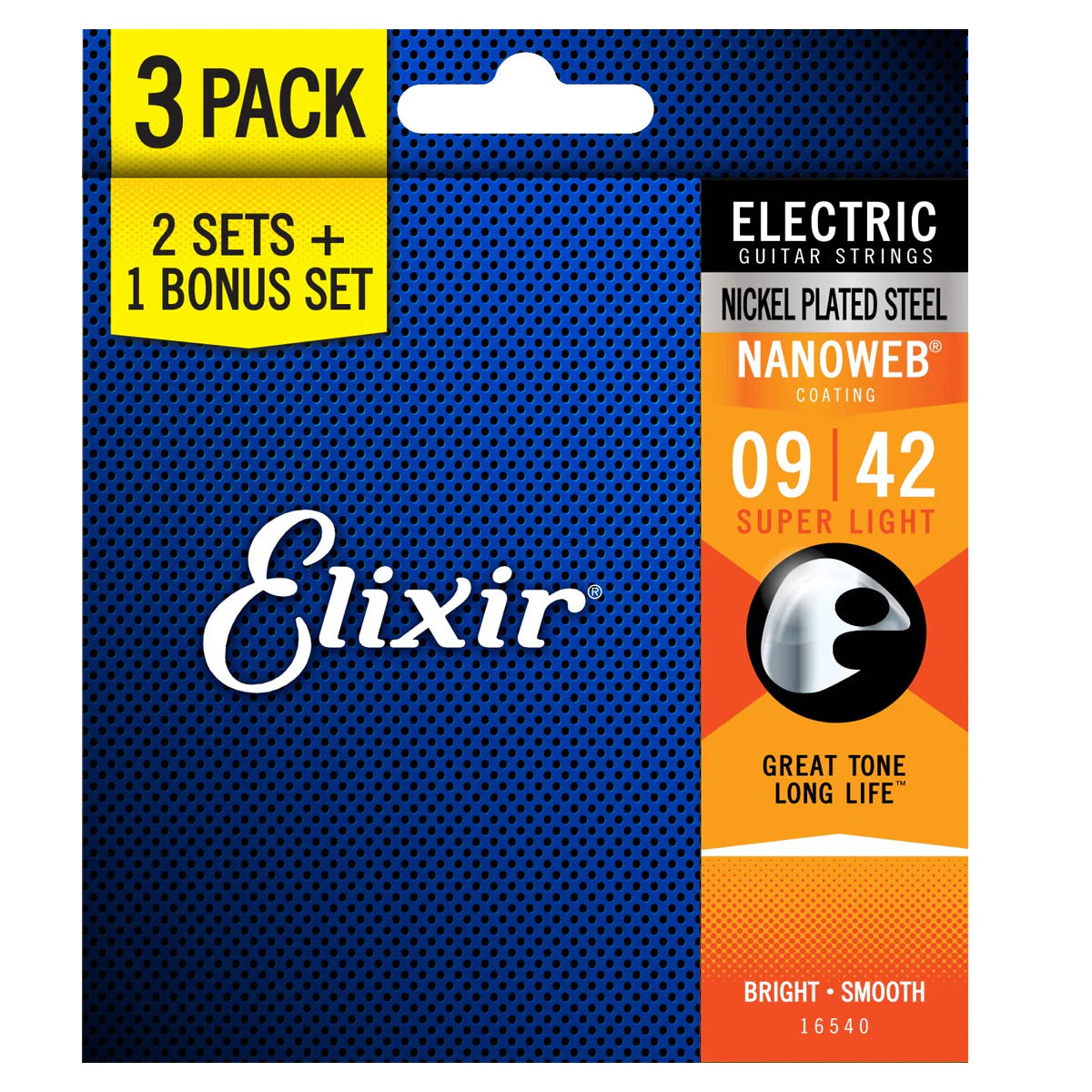 Elixir Nanoweb Super Light 9-42 3-pack