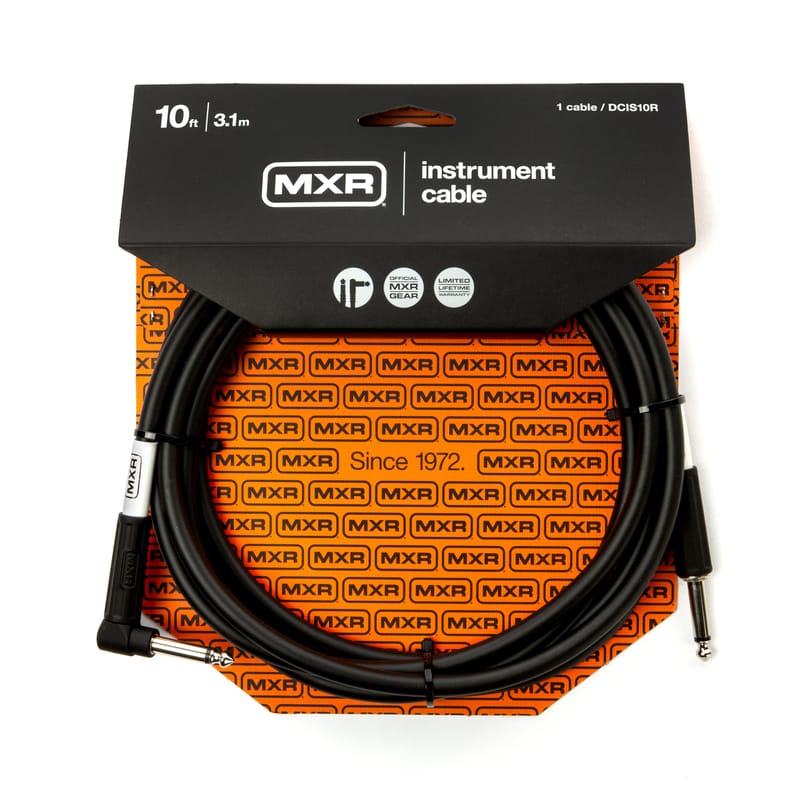 MXR DCIS10R Instrument Cable 10ft Straight/Right