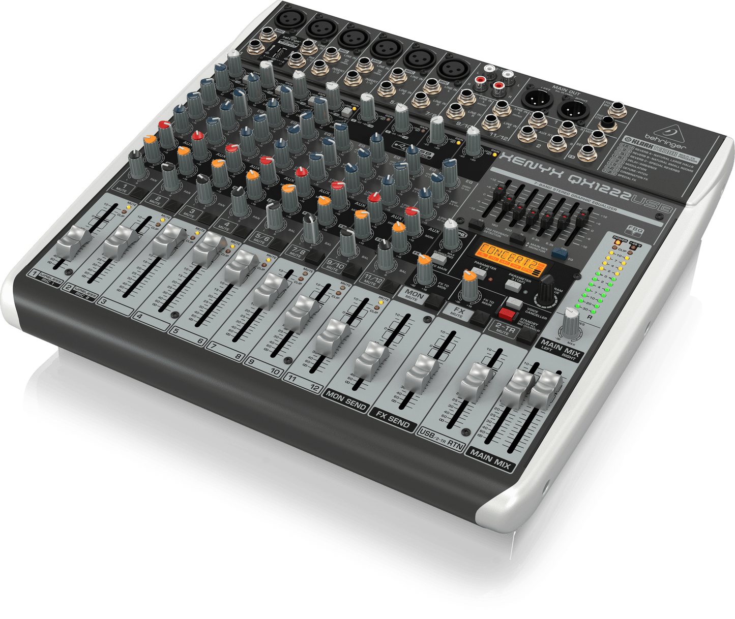 Behringer Xenyx QX1222USB Mixer with USB and Effects