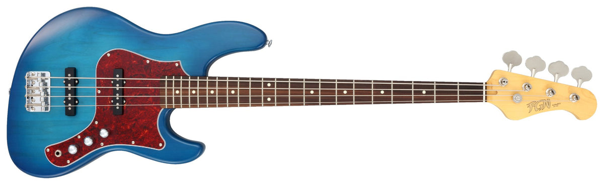 FGN BOUNDARY BMJ2-R BASS IN TRANSPARENT BLUE SUNBURST