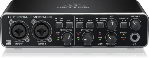 Behringer U-Phoria UMC204HD USB Audio Interface