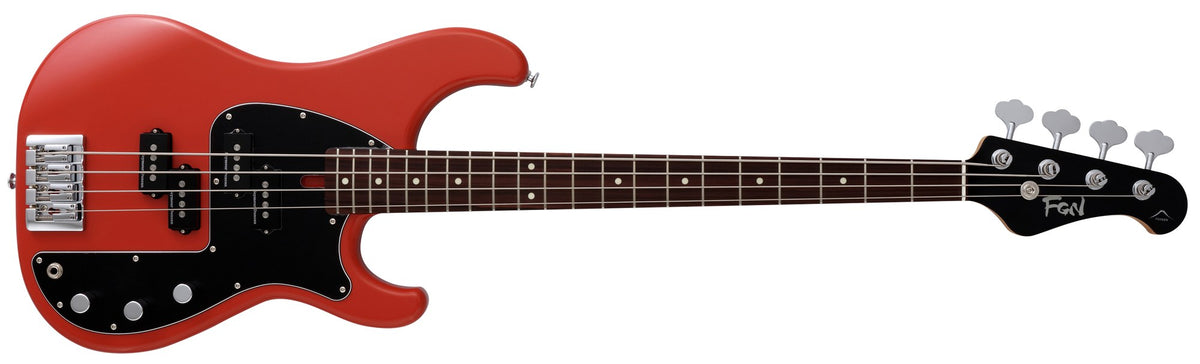 FGN MIGHTY POWER JMP2-AL-R BASS IN CORAL RED