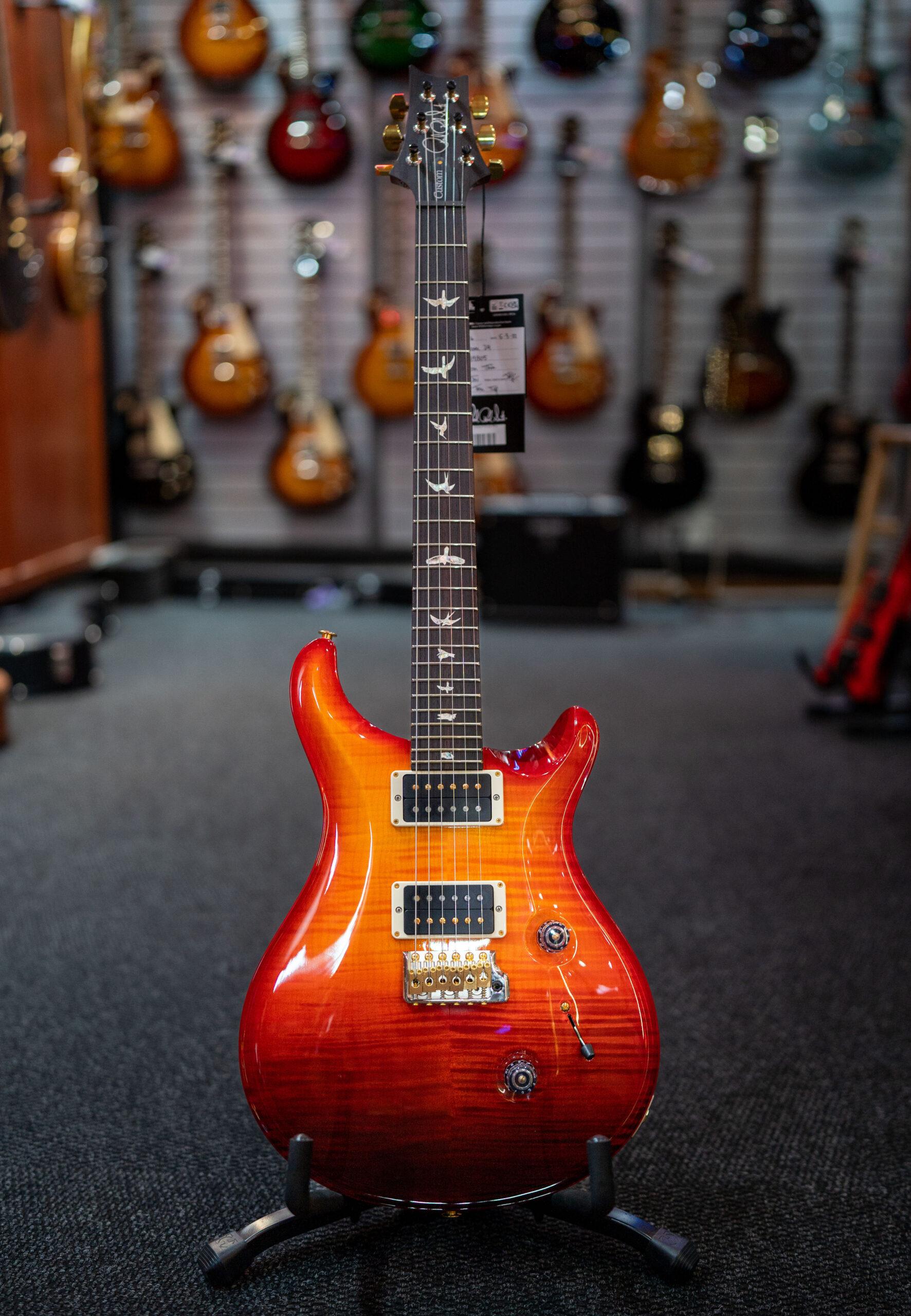 PRS CORE Custom 24 Sunset Fade 10 Top Flame Maple Electric Guitar ...