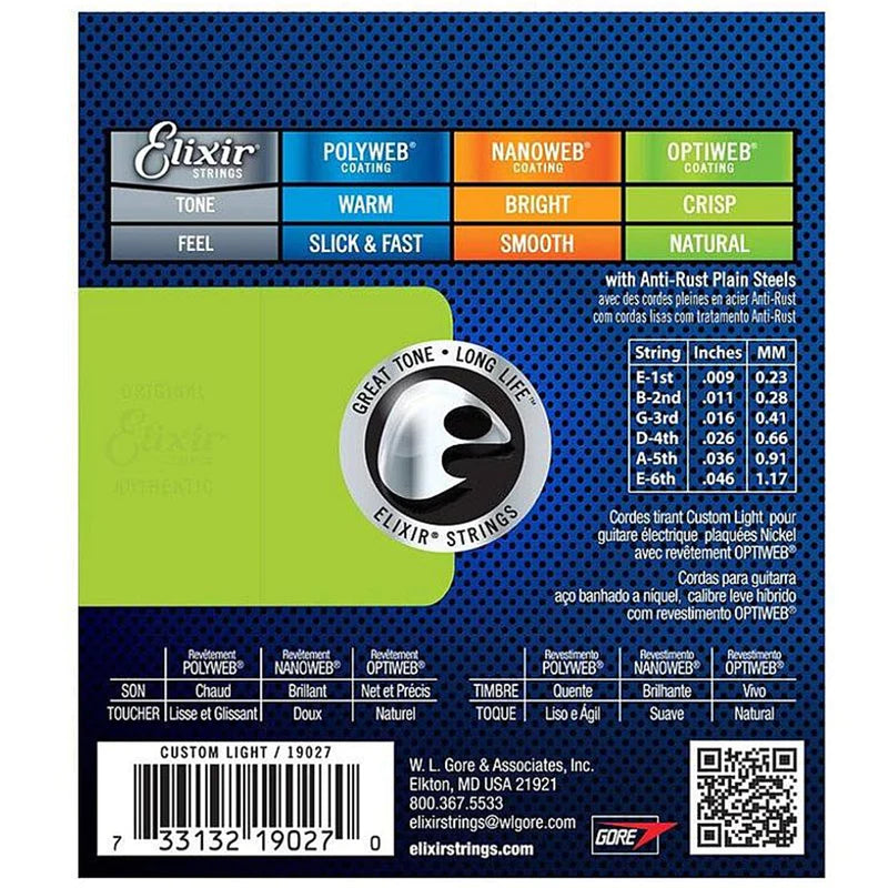 Elixir Optiweb Custom Light 9-46 electric strings