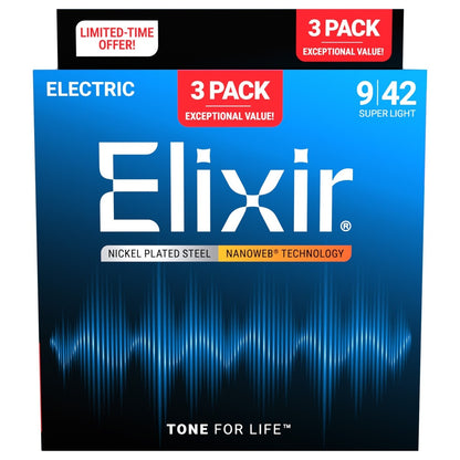 Elixir Nanoweb 9-42 3-pack