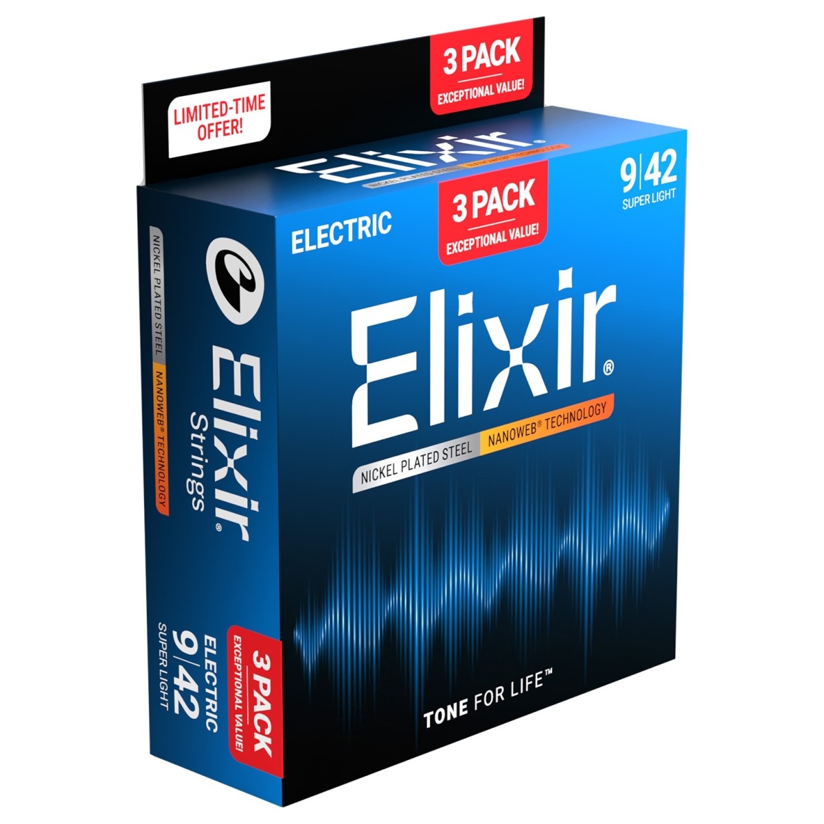 Elixir Nanoweb 9-42 3-pack