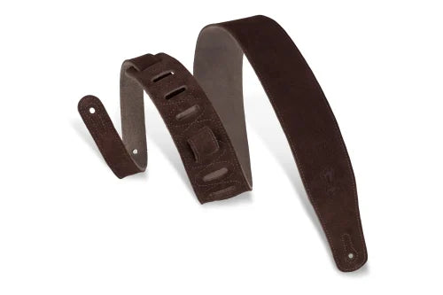 Levy’s 2.5 Hand-Brushed Suede Brown Guitar Strap