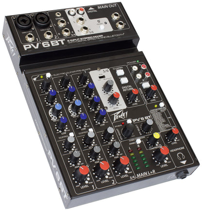Peavey PV® 6 BT 6 Channel Compact Mixer with Bluetooth