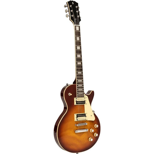 Stagg SELSTD VSB - 6 String Electric Guitar w/ Solid Mahogany Body (Violin Sunburst) | Stagg Guitar for Beginners, Students & Stage