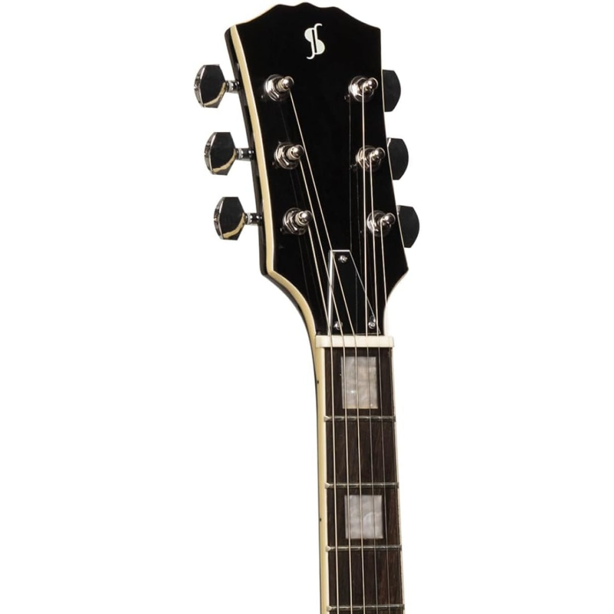 Stagg SELSTD BK - Electric Guitar w/ Solid Mahogany Body (Black) | Stagg Guitar for Beginners, Students & Stage