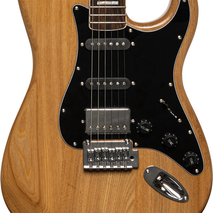 Stagg SES60 NAT - Vintage Series Electric Guitar w/ Solid Alder Body (Natural) | Stagg Guitar for Beginners, Students & Stage