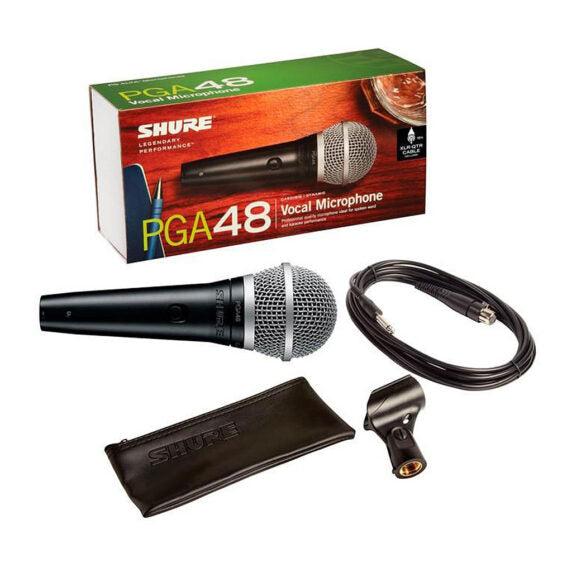 Shure PGA48-XLR-E Handheld Microphone With 15ft XLR CABLE