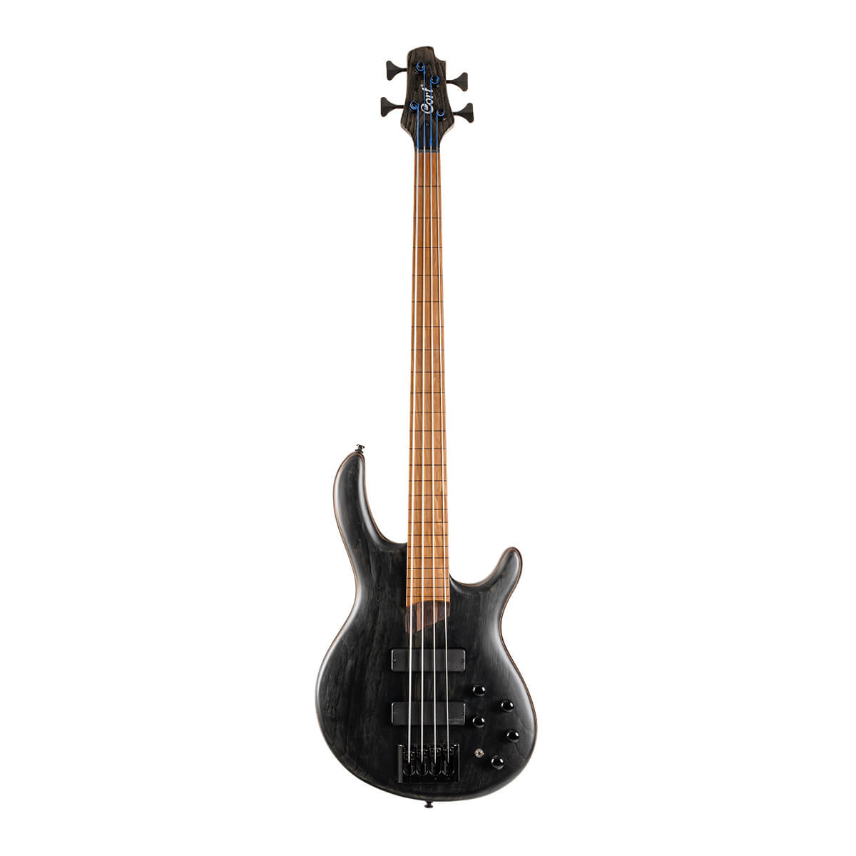 Cort B4 Element Fretless Bass - Open Pore Trans Black
