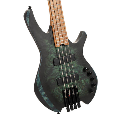 Cort Space 4 Headless Bass - Star Dust Green with Bag