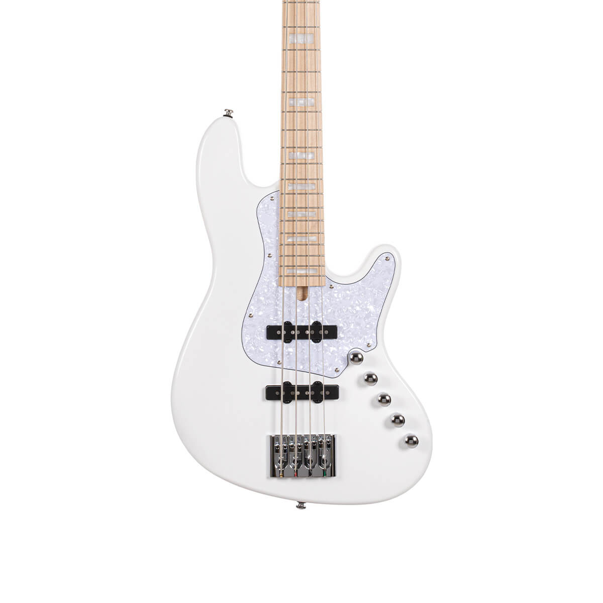 Cort Elrick NJS4 Bass - White with Case