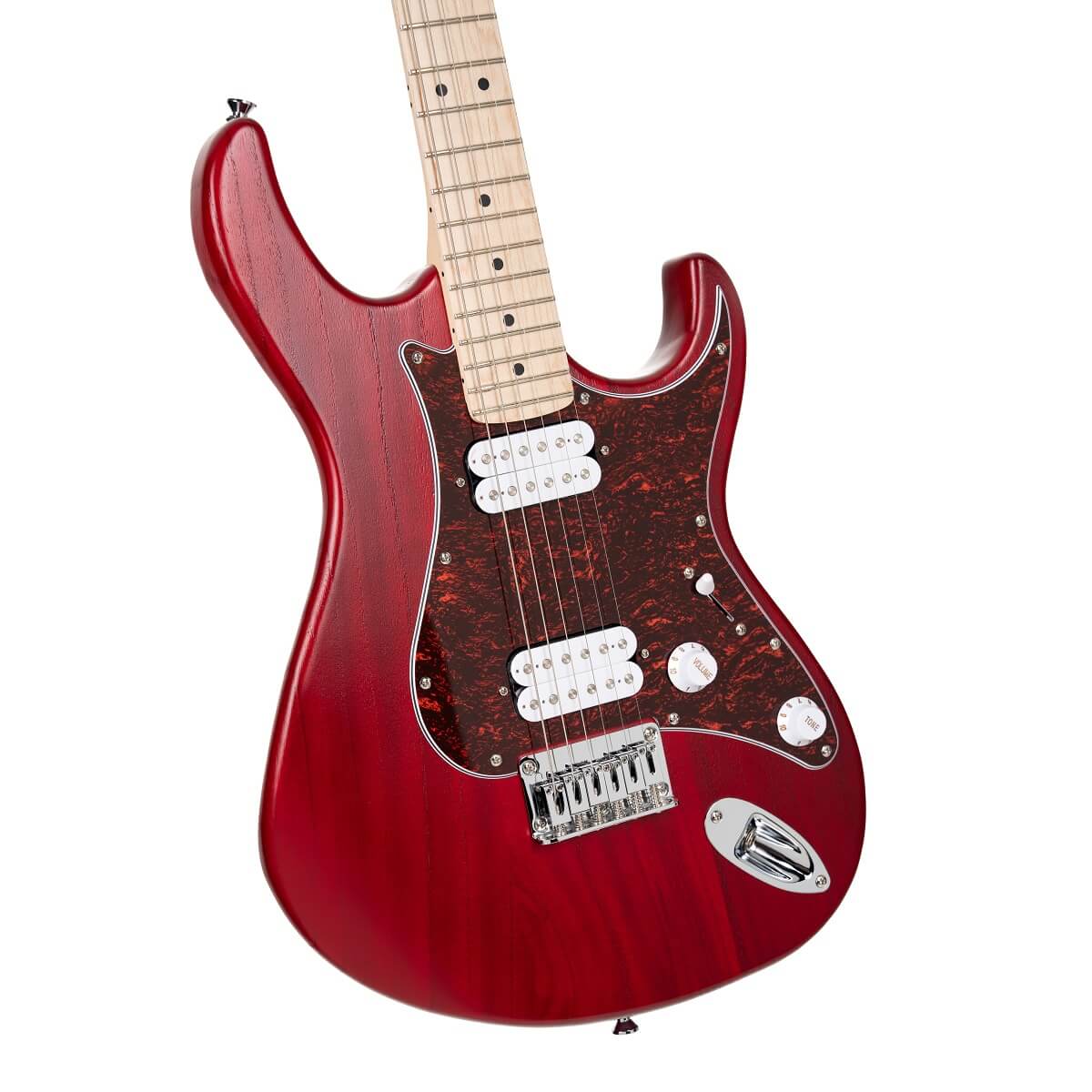 Cort G100 HH Electric Guitar - Open Pore Black Cherry
