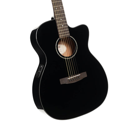 Cort L60CE OM Electro-Acoustic - Black Gloss