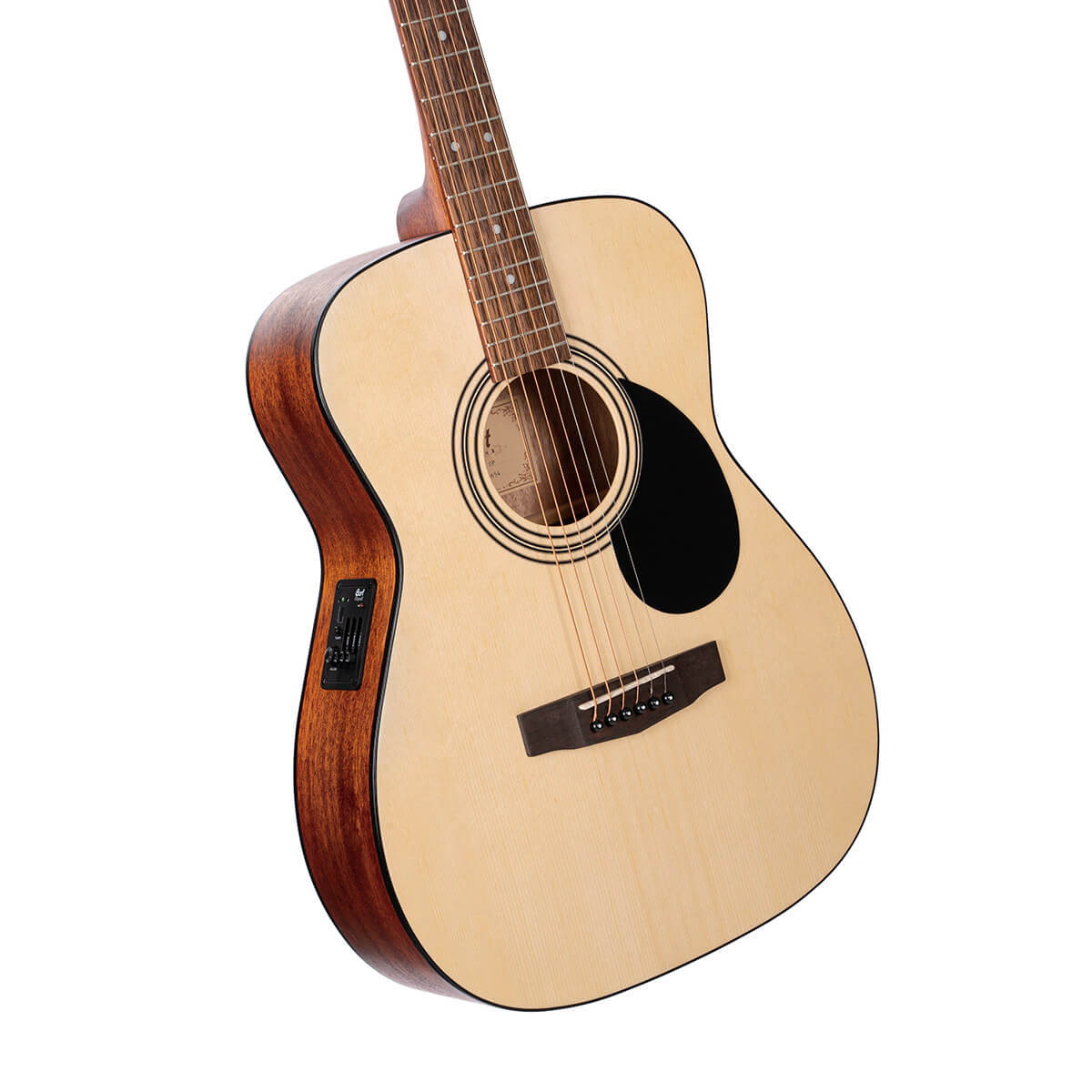 Cort AF510E Folk Electro-Acoustic - Black Satin with Bag