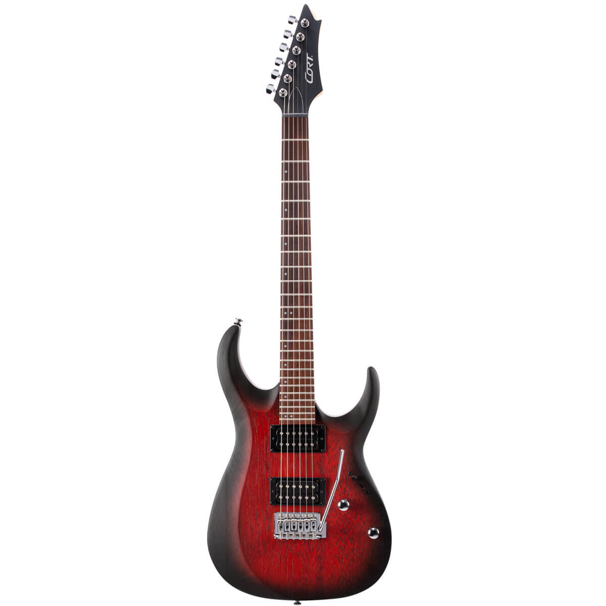 Cort X100 Electric Guitar - Open Pore Black Cherry Burst