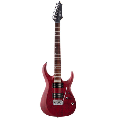 Cort X100 Electric Guitar - Open Pore Black Cherry