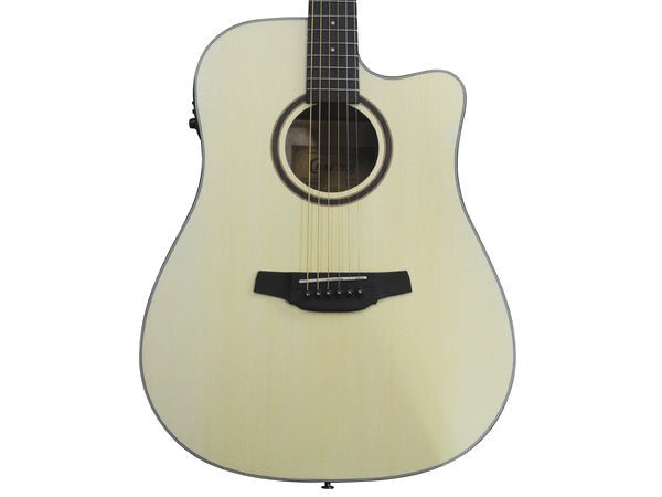 Crafter HD - 100CE - OPN Dreadnought Steel String Acoustic Guitar, Satin Natural - Fouche Guitars