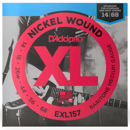 D'Addario EXL157 Electric Baritone Guitar Strings – Medium 14-68