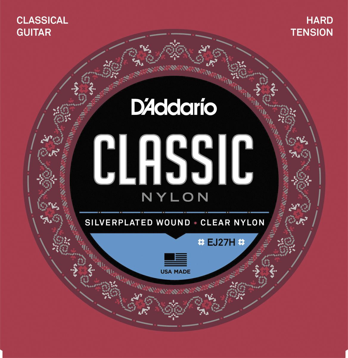 D'Addario EJ27H Classical Guitar Strings – Student Hard Tension
