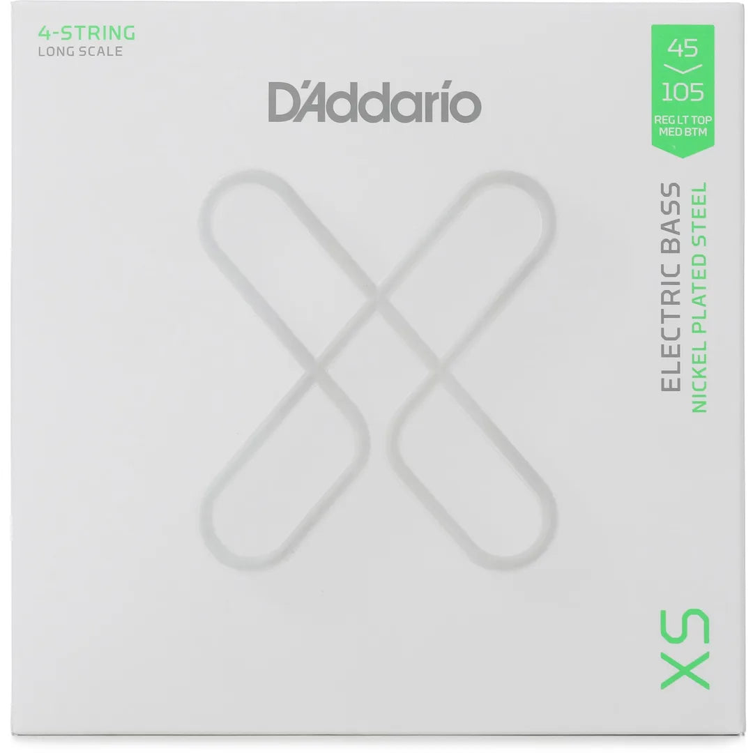 D'Addario XSB45105 Bass Strings 4-String – Light Top/Medium Bottom 45-105