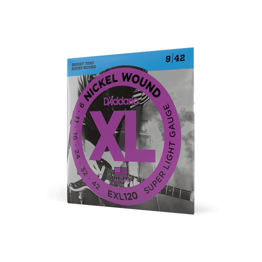 D'Addario EXL120 Electric Guitar Strings – Super Light 9-42