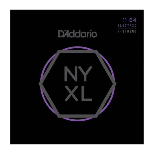D'Addario NYXL1164 7-String Electric Guitar Strings – Medium 11-64