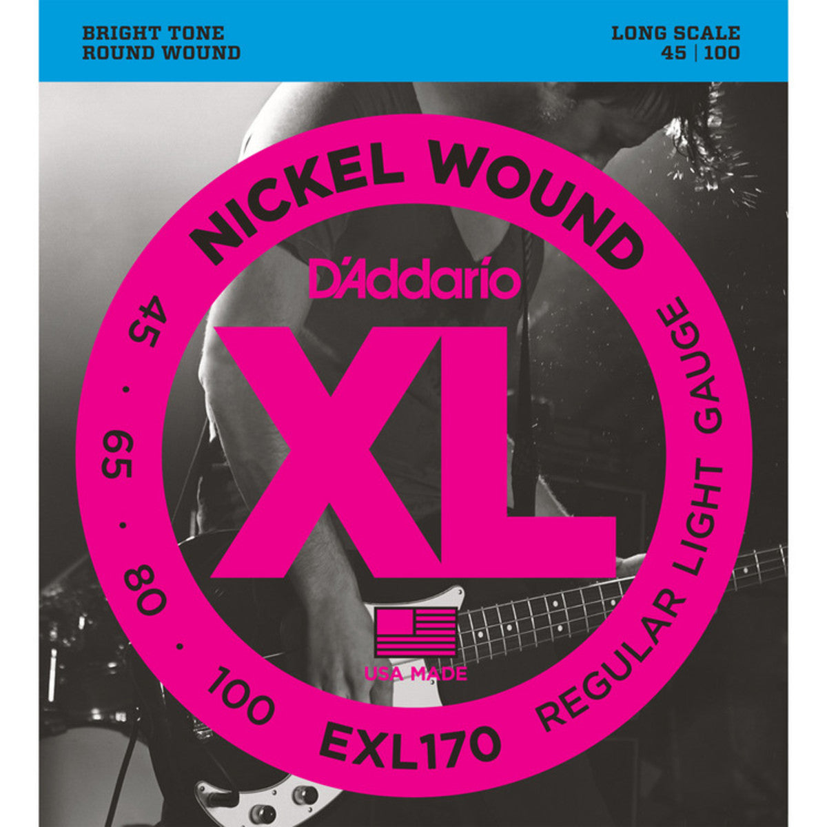 D'Addario EXL170 Bass Strings 4-String – Regular Light 45-100