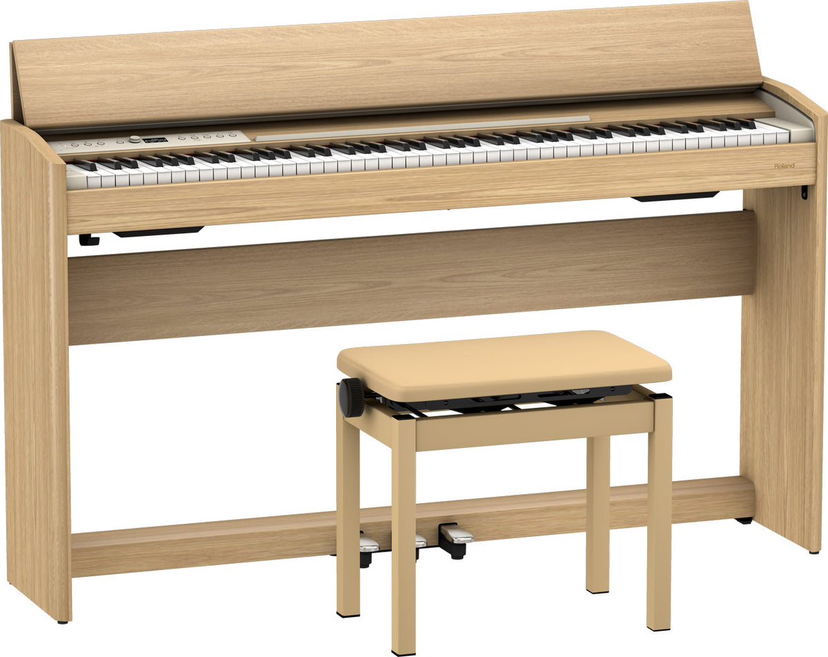 Roland F701 Digital Piano - Light Oak