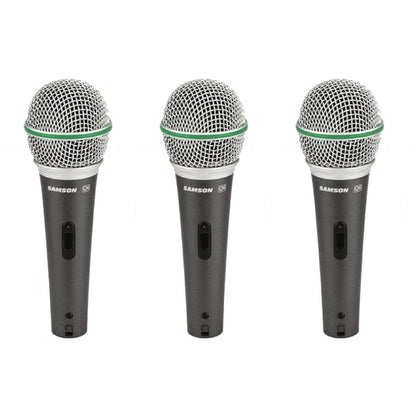 Samson Q6 - Dynamic Handheld Microphone - 3 Pack