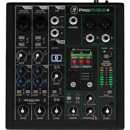 Mackie ProFX6v3 Plus 6-channel Mixer with Bluetooth