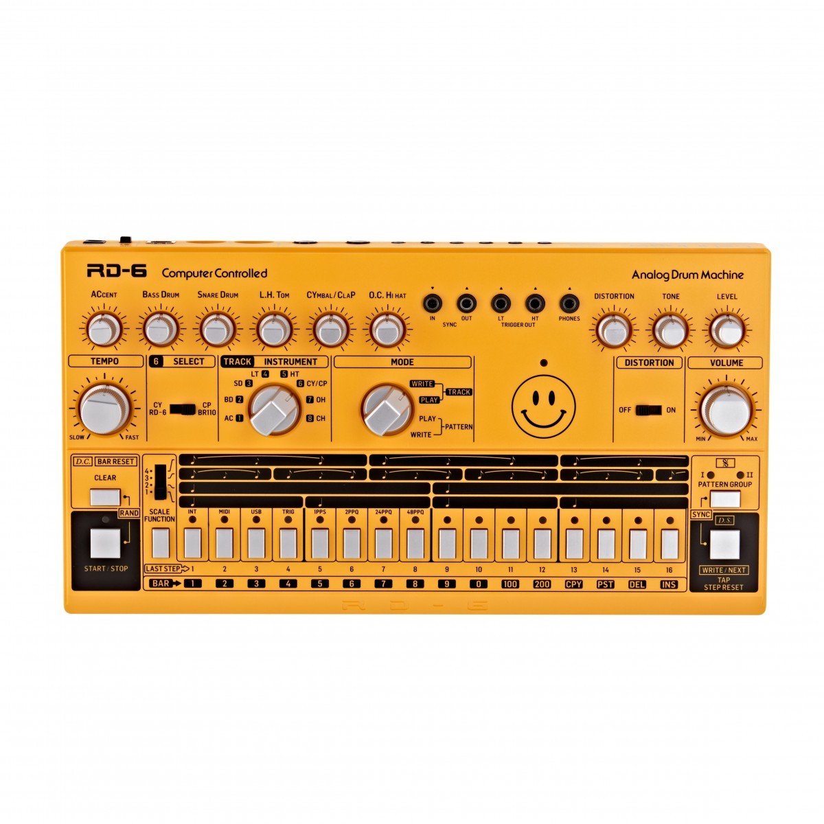 Behringer RD-6-AM Analog Drum Machine - Yellow
