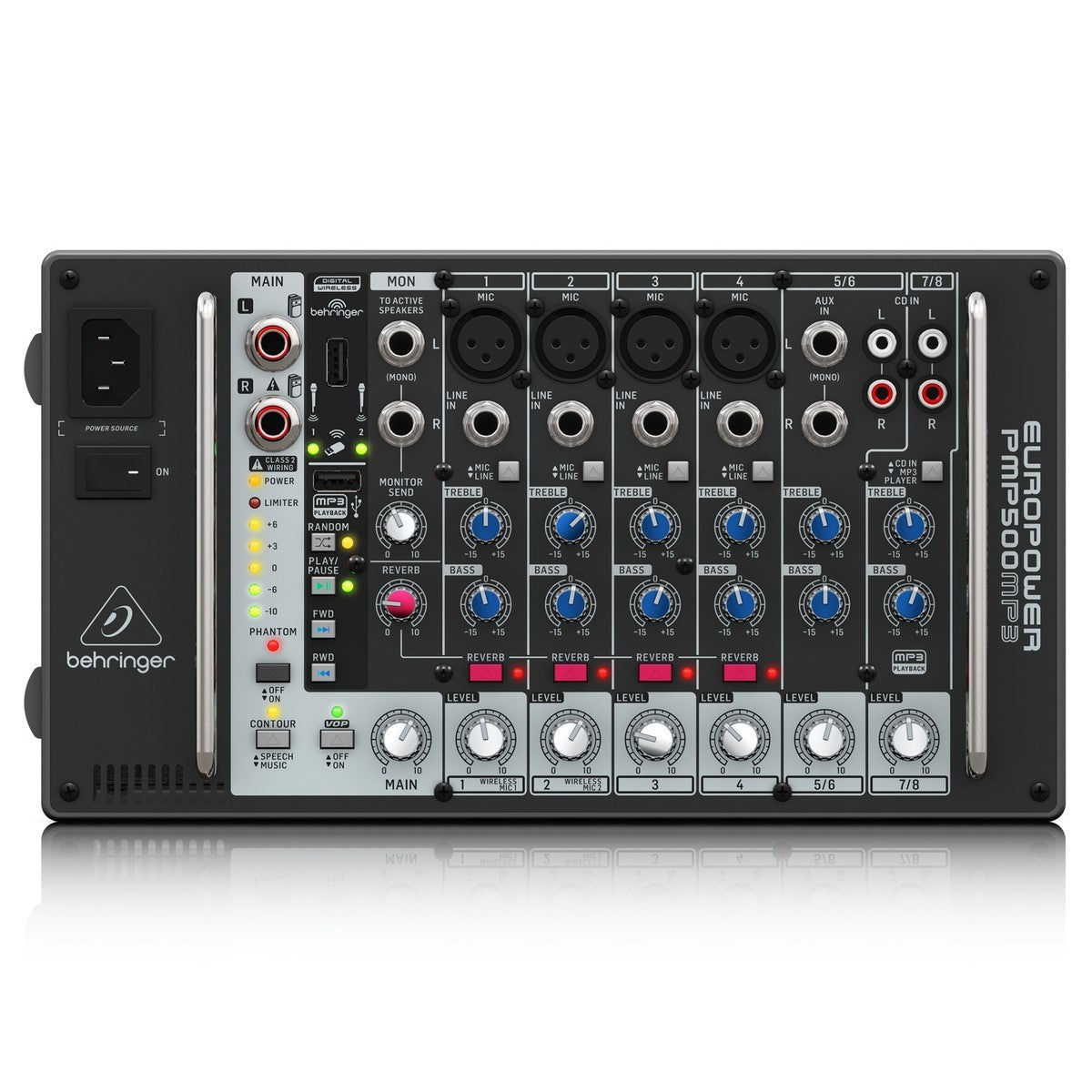Behringer PMP500MP3 8-channel 500W Powered Mixer