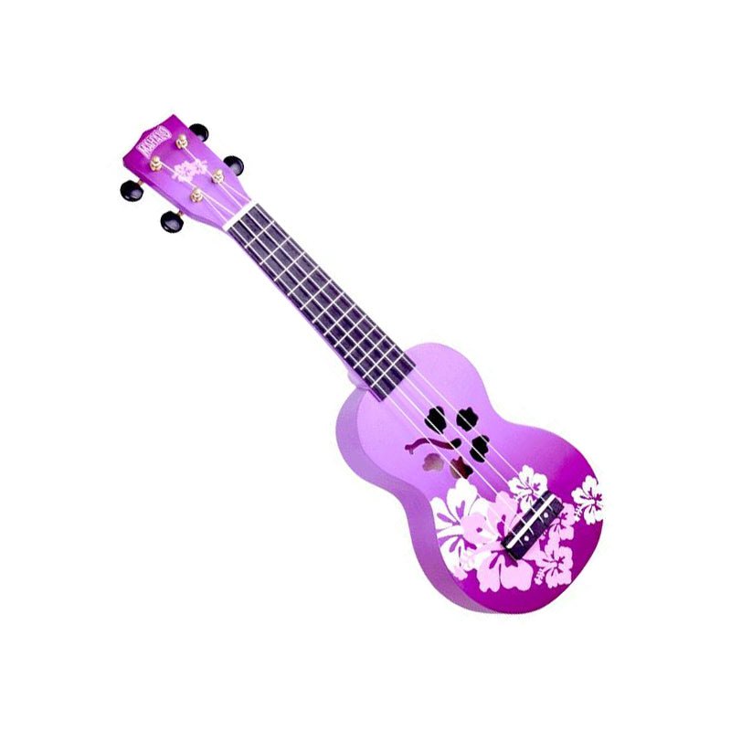 Mahalo Soprano Ukulele Hibiscus – Purple - Fouche Guitars