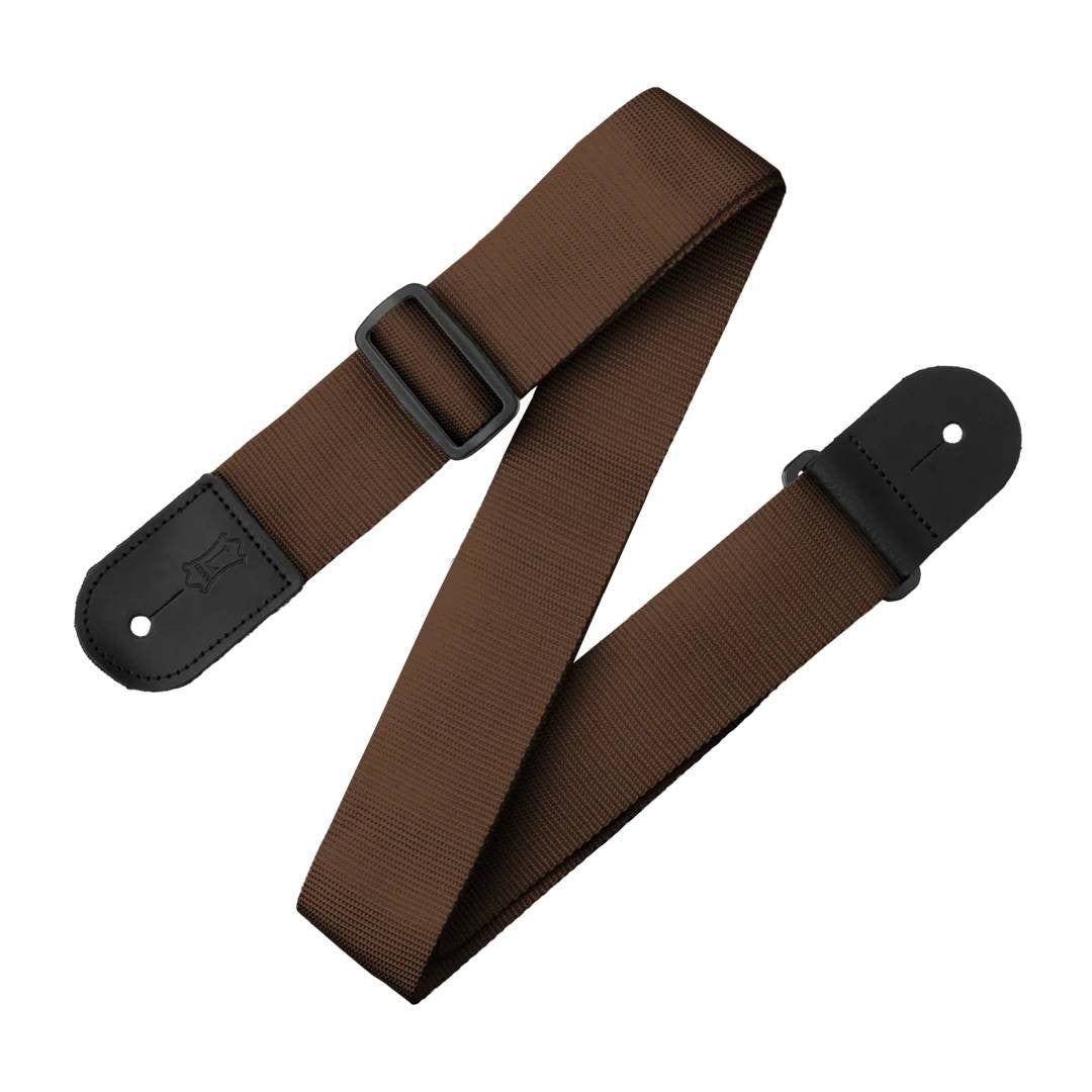 Levy's Single Tone Series Polypropylene Guitar Strap - Brown