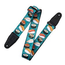 Levy's Tasty Grooves Guitar Strap - Teal Sushi Roll