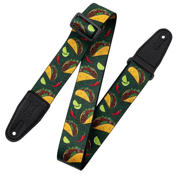 Levy's Tasty Grooves Guitar Strap - Green Taco Time