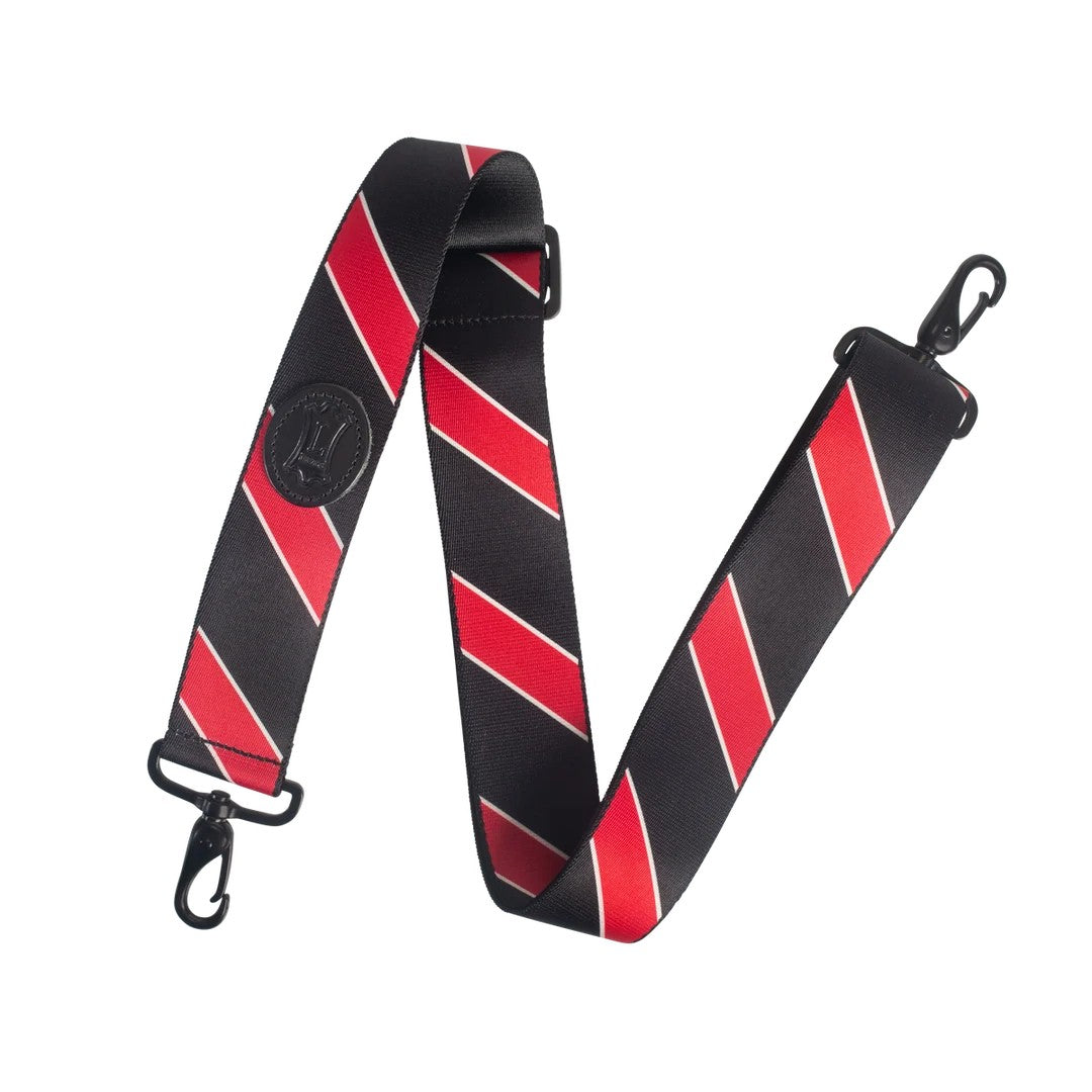 Levy's MCS-004 Polyester Case Strap - Black and Red Stripes