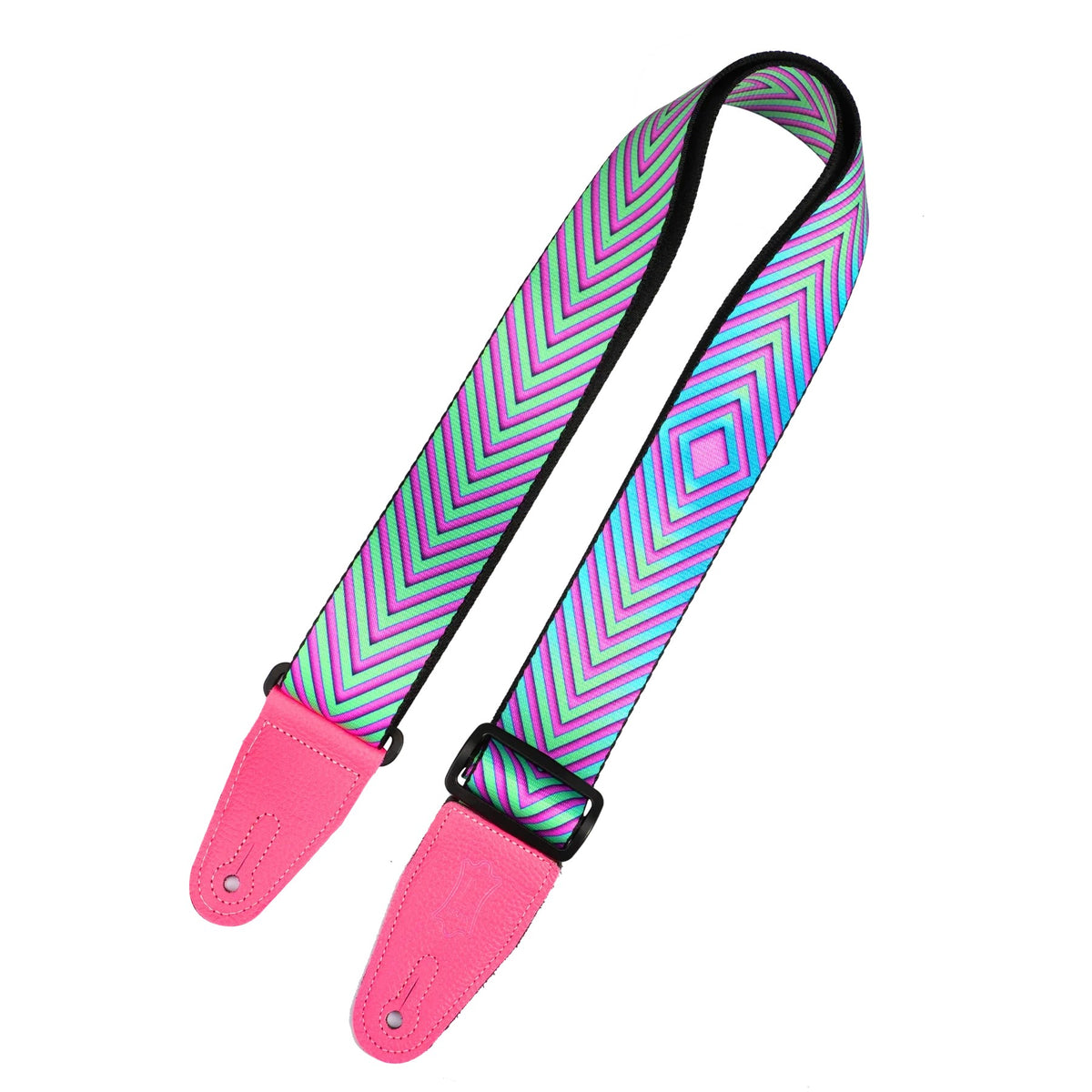 Levy's Optical Illusion Guitar Strap - Hot Pink Distortion