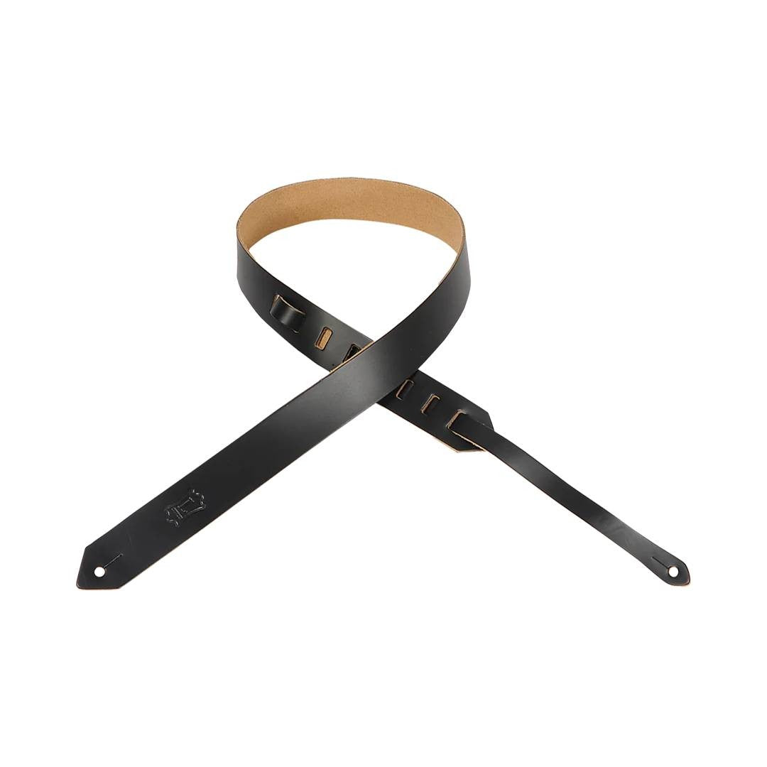 Levy's M70 Chrome-Tan Leather Guitar Strap - Black