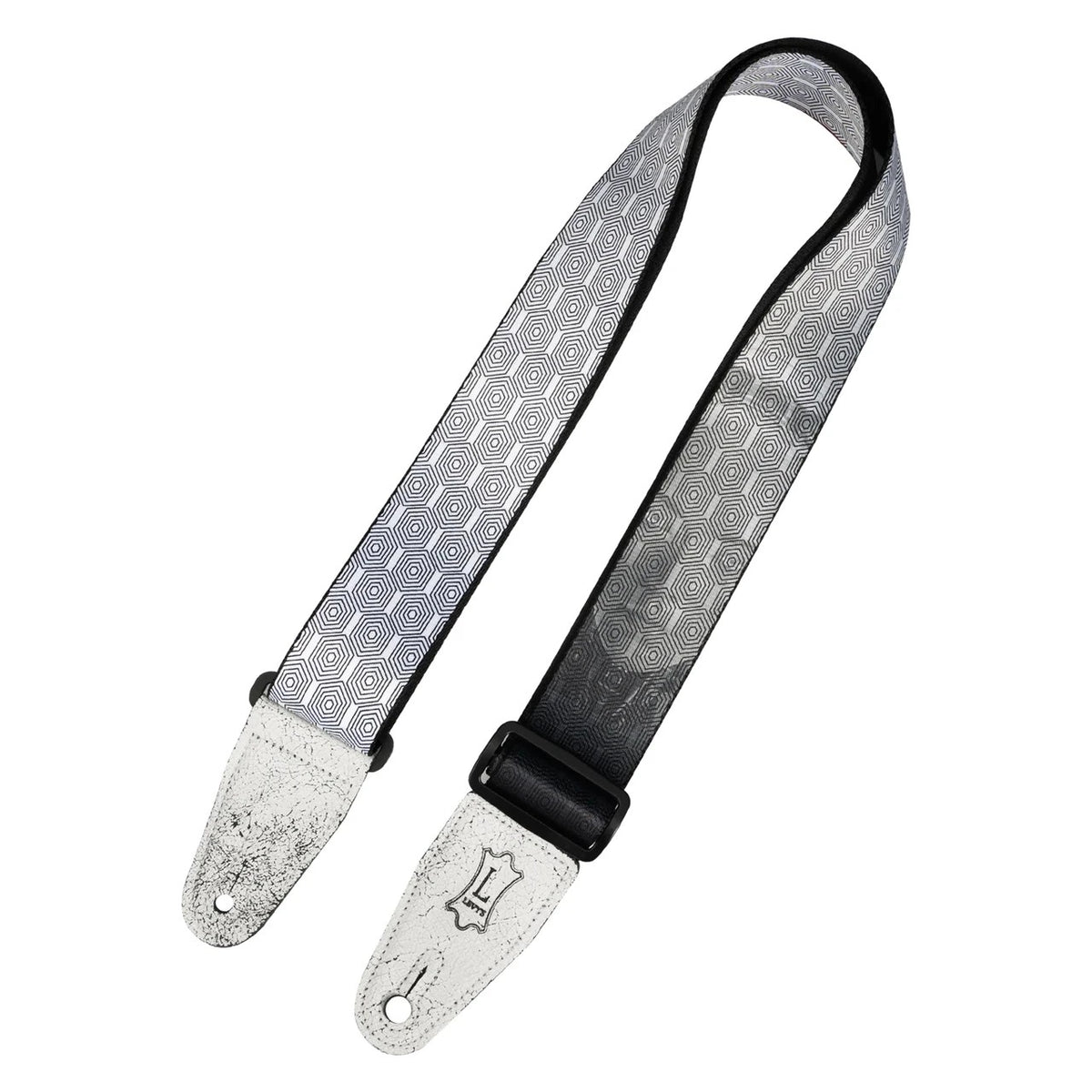 Levy's Optical Illusion Guitar Strap - Black and White Robot