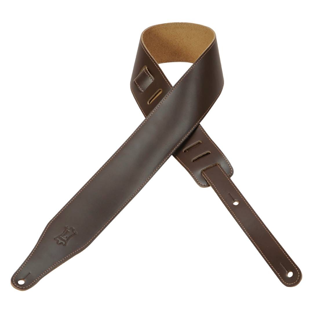 Levy's DM17 Genuine Leather Guitar Strap - Dark Brown