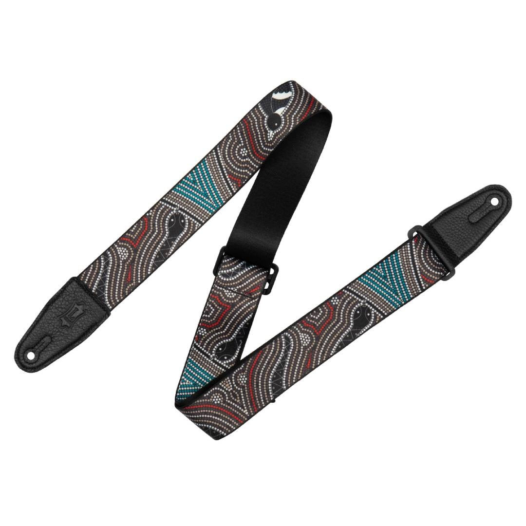 Levy's MP2DU 2-inch Poly Down Under Guitar Strap - Bird and Snake